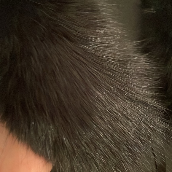 Robert Rodriguez stunning black shawl cape collar real fox cashmere lace size S - Picture 6 of 11